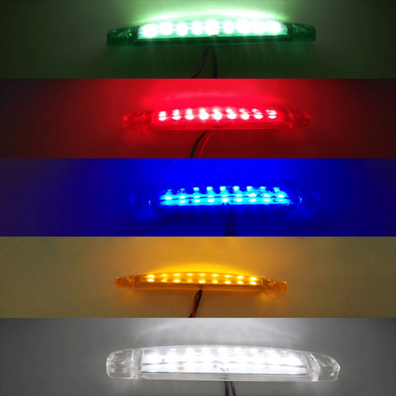 1 Đèn LED Tín Hiệu 9 Bóng 12-24V Gắn Hông Xe Tải