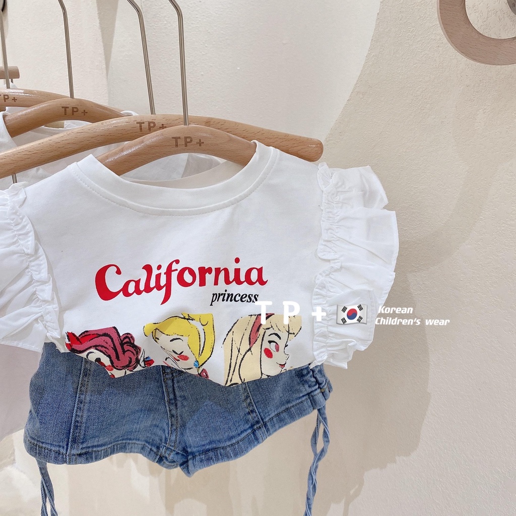 Áo Thun Tay Ngắn Phong Cách Hàn Quốc Dễ Phối Đồ Thời Trang Mùa Hè Cho Bé Gái