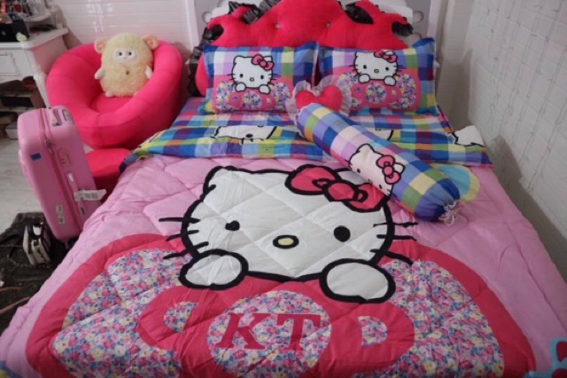 Drap Hello Kitty Chăn Phao