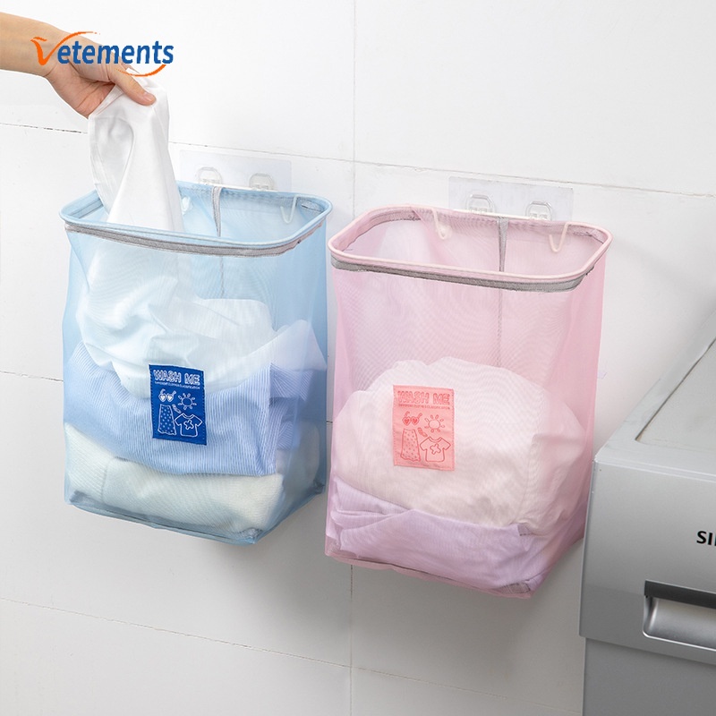 Giỏ Đựng Quần Áo Bẩn Treo Tường Sức Chứa Lớn Có Thể Gập Lại Tiện Dụng