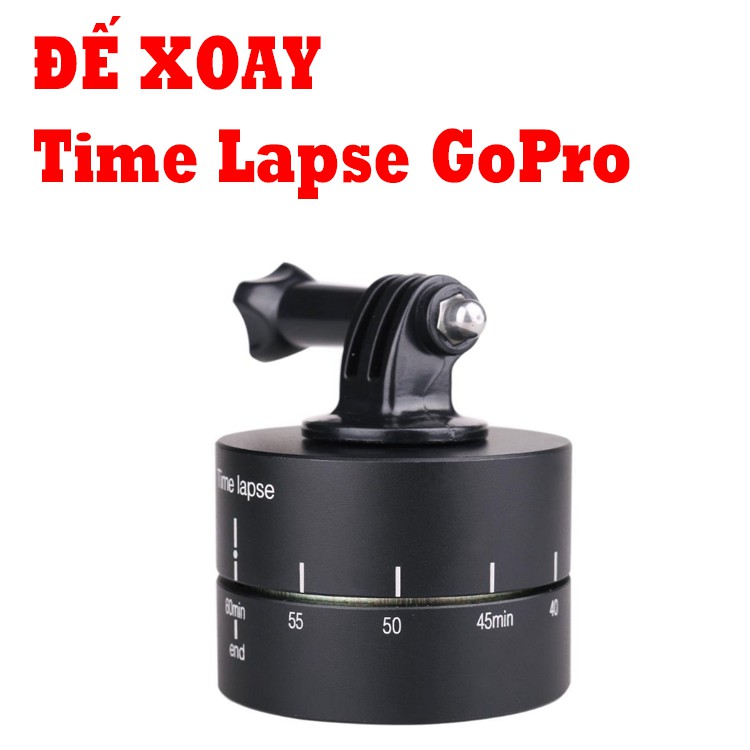 Đế xoay time lapse gopro 8 / 7 6 5 60 phút bằng kim loại có chuông báo