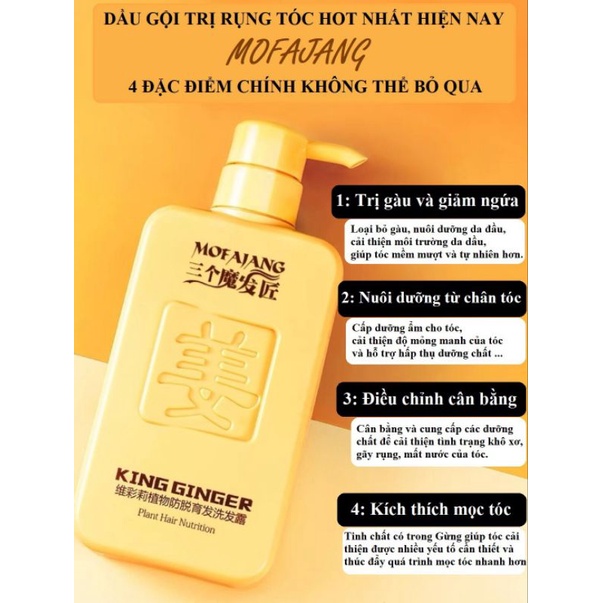 Gội xả gừng King Ginger Mofajang