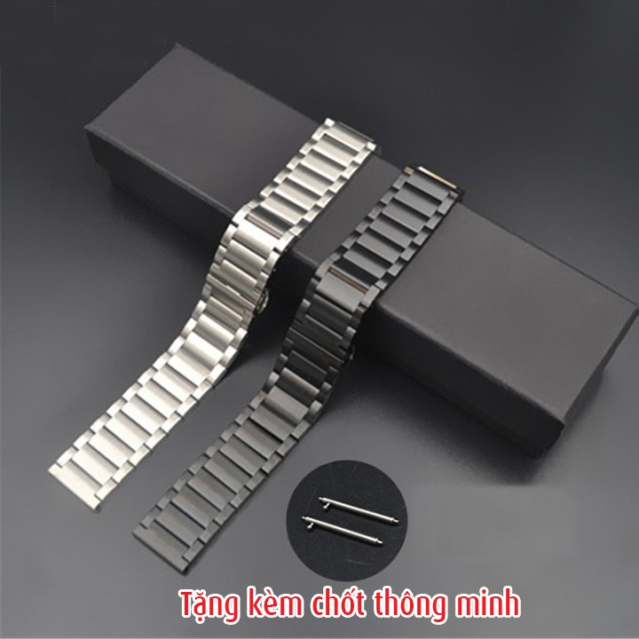 Dây đồng hồ inox kèm chốt thông minh, dây đồng hồ smart watch D1808