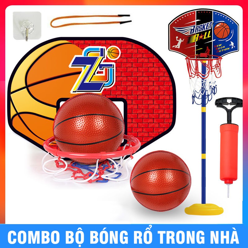 Combo Bộ Đồ Chơi Bóng Rổ Trong Nhà Tiện Lợi Dễ Lắp Đặt