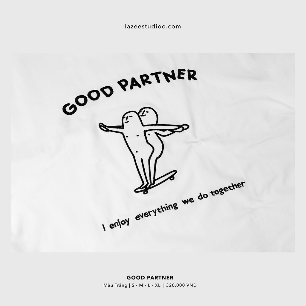 Áo thun - GOOD PARTNER | LAZEE STUDIOO | Xanh Lá - Xanh Bùn - Trắng - Đen | Form Regular