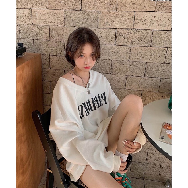 Áo Sweater Cổ Tim Chữ Basic Form Rộng Kiểu Dáng Unisex Phong Cách Hàn Quốc Dành Cho Nữ [ video thật ]