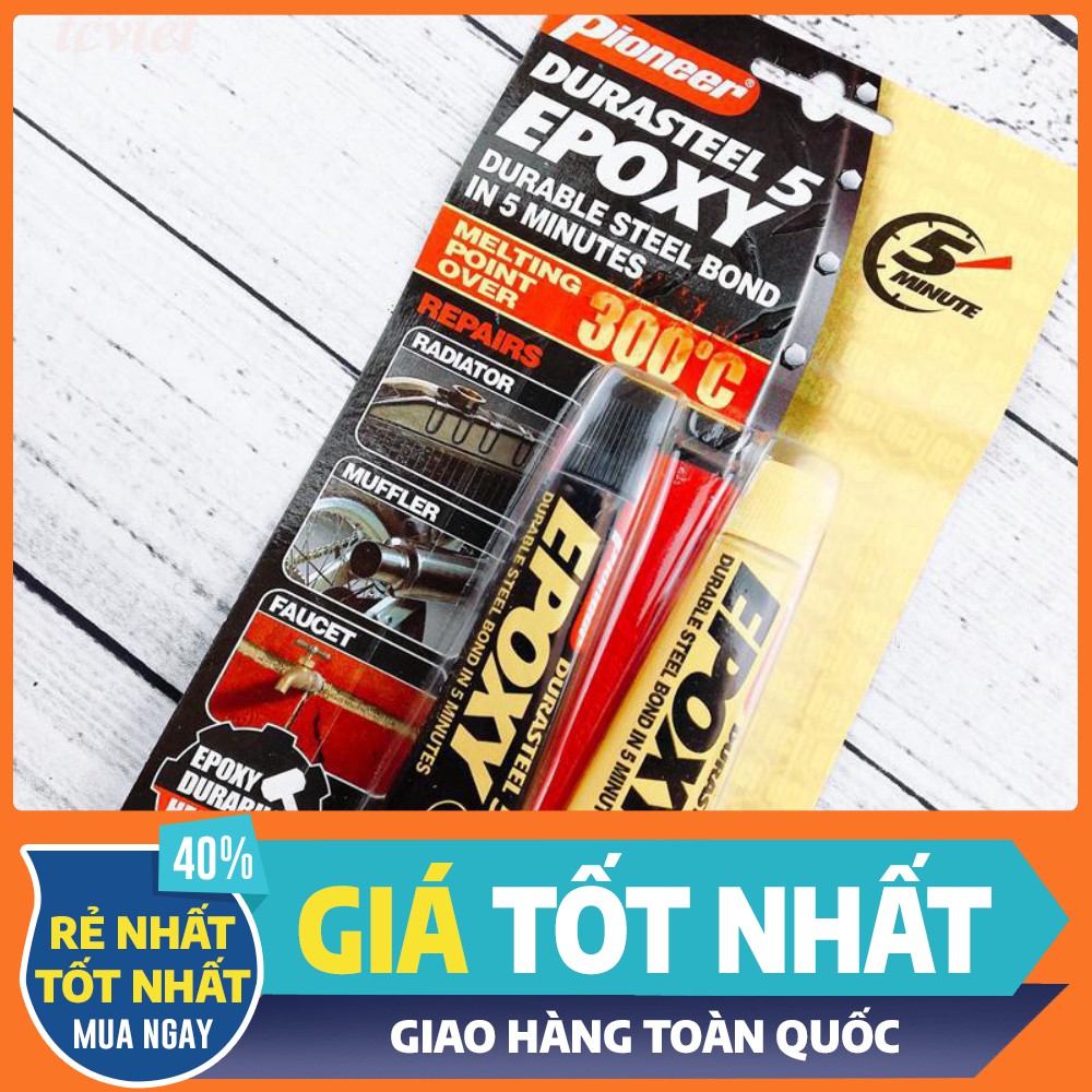 [ HÀNG CHÍNH HÃNG - GIÁ TỐT NHẤT ] Keo dán chịu nhiệt Epoxy plus five 2 thành phần