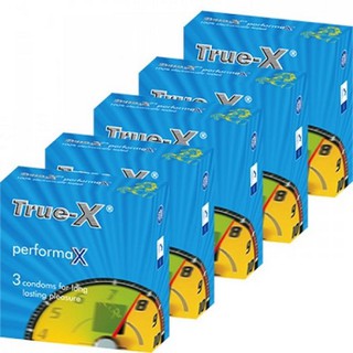 Bao cao su True-X performaX kéo dài thời gian(Hộp/3 cái)
