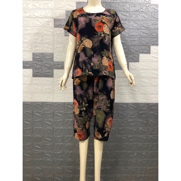 (Size 48-80kg) Bộ Lửng Mặ Shop Thục Anh Nhà Tole Nhung Trung Niên Bigsize