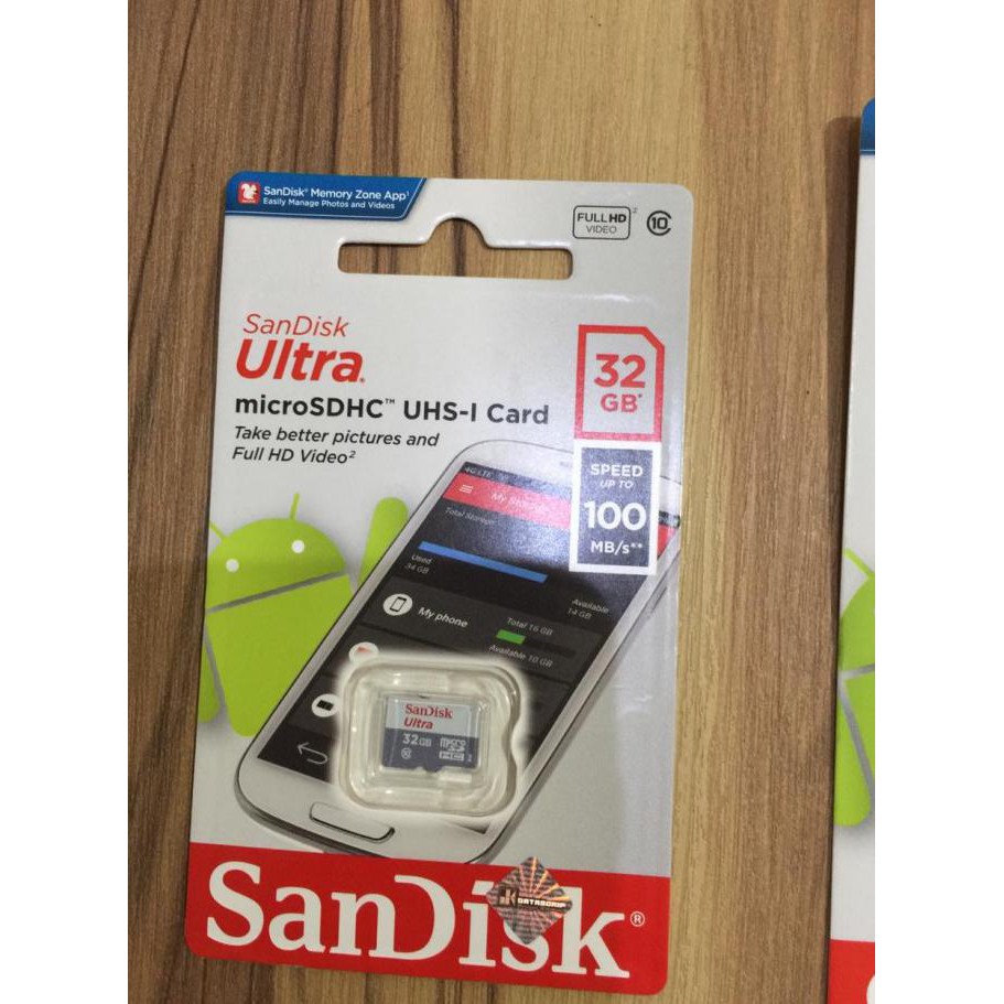 SANDISK Thẻ Nhớ Microsd 32gb C10 / 100mb Sdsqunr-032G-Gn3Mn