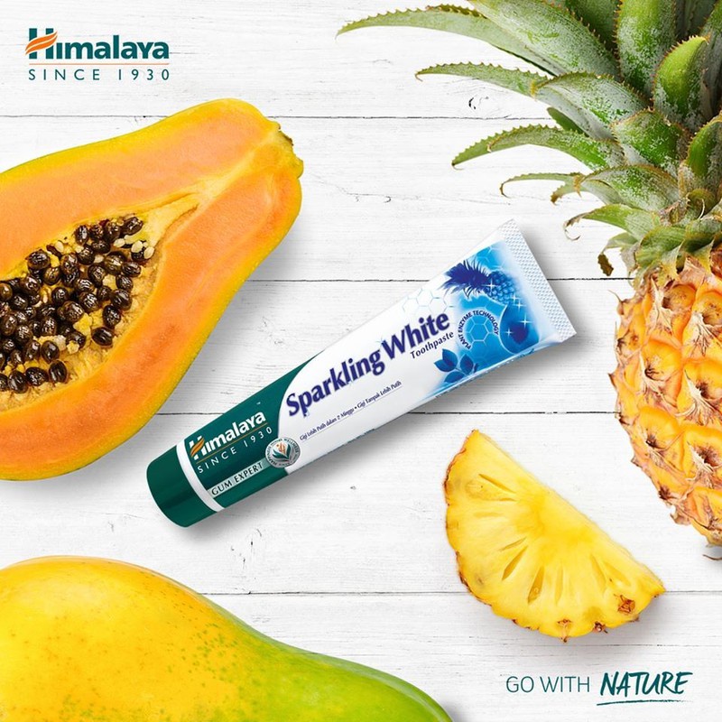 KEM ĐÁNH RĂNG TRẮNG SÁNG HIMALAYA SPARKLING WHITE TOOTHPASTE 100G CHÍNH HÃNG - 8623