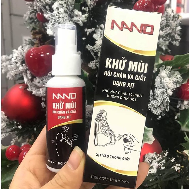 Xịt NANO Khử Mùi Hôi Chân Và Giày-Mũ Bảo Hiểm