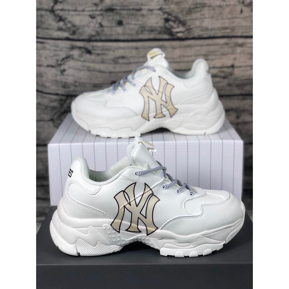 Giày sneaker MLb NY vàng, Giày MLB NY Đôn Đế Chuẩn Đế Tàu full size