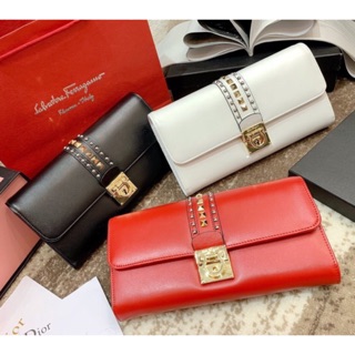 Túi xách đeo chéo túi cầm tay clutch đinh tán da mịn cam cấp sang sịn mẫu mới nhất