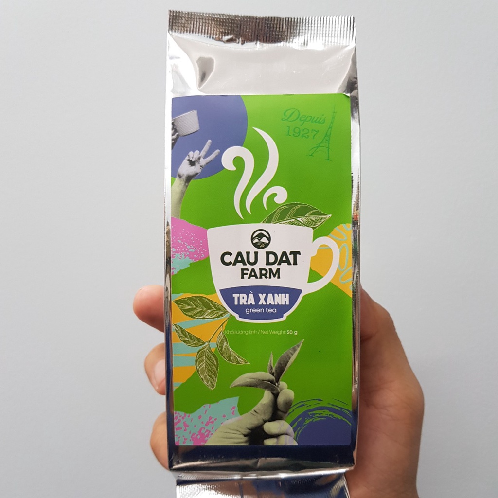 Trà CAU DAT FARM - Trà xanh, trà lài, trà sen, trà Oolong túi 50g | BigBuy360 - bigbuy360.vn