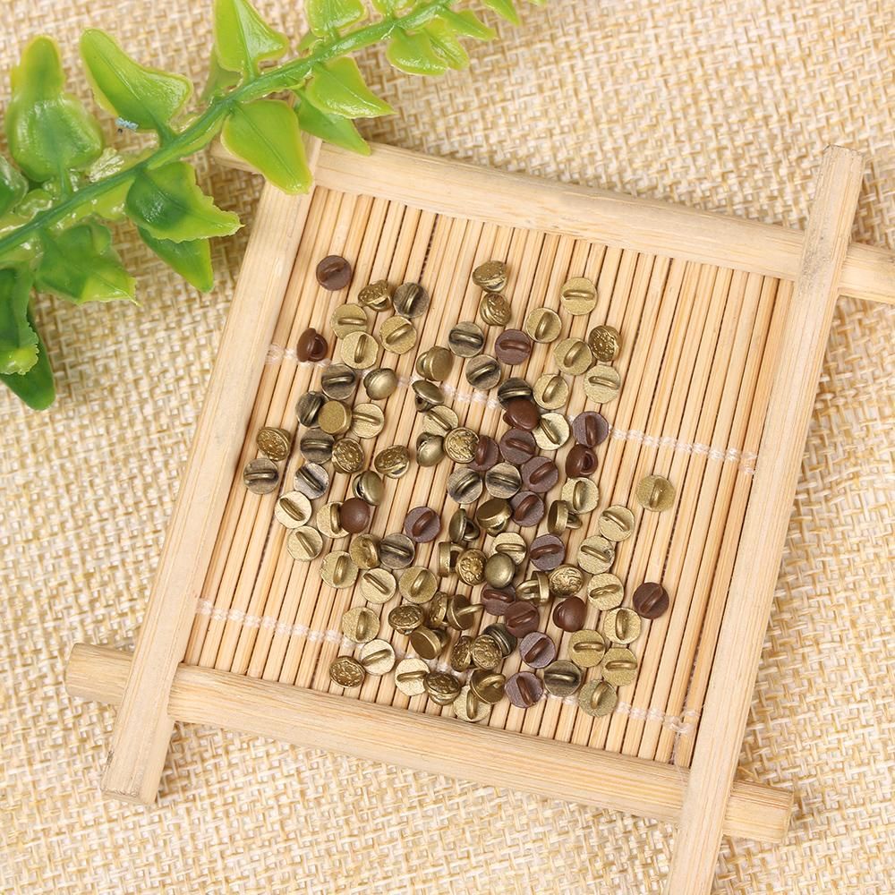 Set 20/40 nút kim loại mini 4mm in họa tiết dễ thương nhiều màu sắc dùng trang trí quần áo búp bê DIY