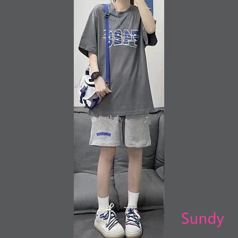 Set Áo Thun Ngắn Tay Plus Size + Quần Short Thời Trang Mùa Hè Cho Bé Gái