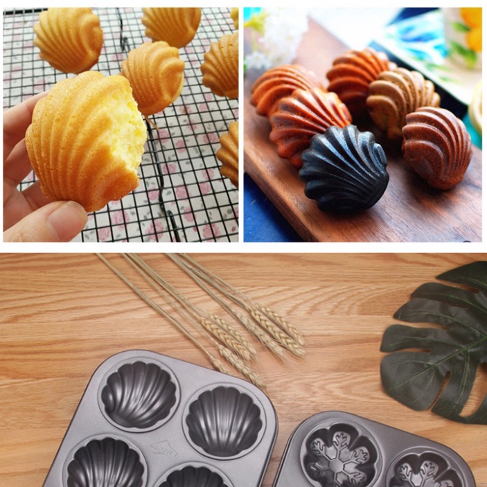 Khuôn nướng bánh cupcake, muffin, rau câu 6 ô loại to dày - T0184