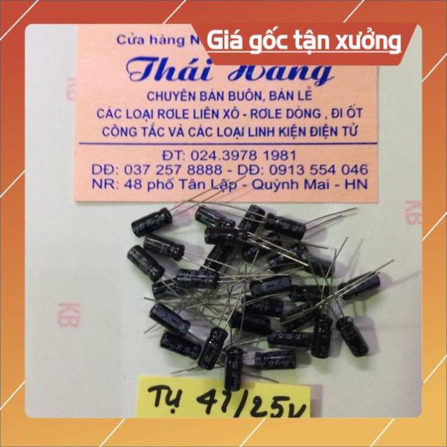 . Tụ hoá 47 M/25 v giá bán 100 chiếc ..