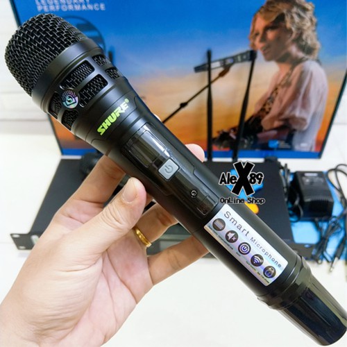 Micro Karaoke Không Dây Shure UGX23 - Hàng Chuẩn Loại 1 Phiên Bản Nâng Cấp Của UGX21, 4 râu bắt sóng cực mạnh