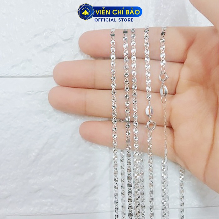 Dây chuyền nữ phay xoắn chất liệu bạc S925 thời trang phụ kiện trang sức nữ thương hiệu Viễn Chí Bảo D400085