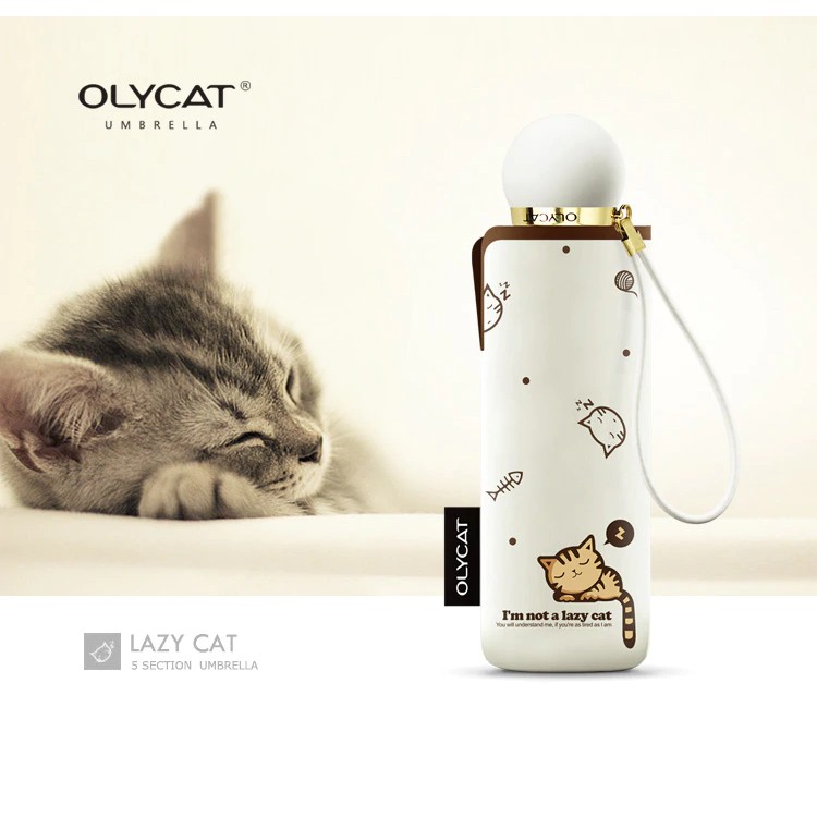 OLYCAT Ô dù cao cấp mini chống tia UV - Mẫu Lazy Cat