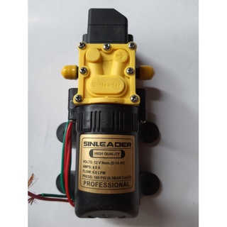 Máy bơm tăng áp mini 12v tự ngắt Sinleader 6.0 phun thuoc, tưới cây, phun