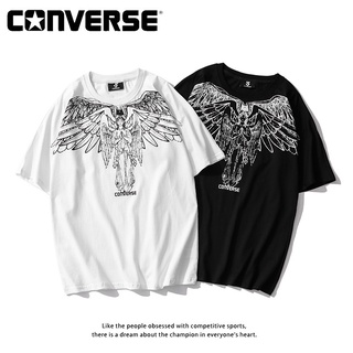Áo Thun Cotton Tay Ngắn In Hình Đôi Cánh Thiên Thần Thời Trang Mùa Hè Cho Cặp Đôi