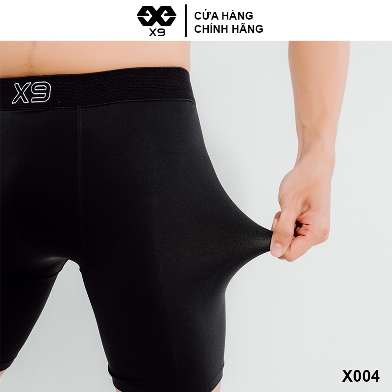 Quần Short Legging Nam Ngắn Ôm Bó Cơ Giữ Nhiệt - LocalBrand X9 - Tập Gym Đá Bóng Yoga Chạy Bộ - X004 Đen