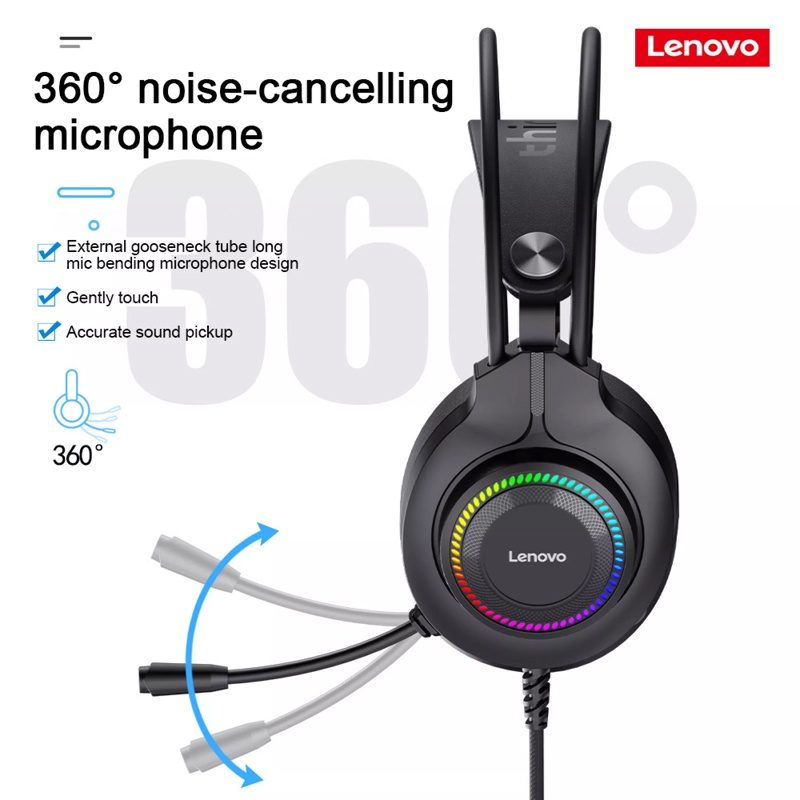 Tai nghe 7.1 gaming LENOVO G20 thinkplus led RGB - micro điều chỉnh 360 độ (Đen) Phụ kiện 1986