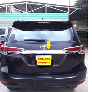 Ốp Trang Trí Tay Mở Cốp Toyota Fortuner 2024-2017 Nhựa ABS Mạ Crom Cao Cấp, Có Chữ Fortuner