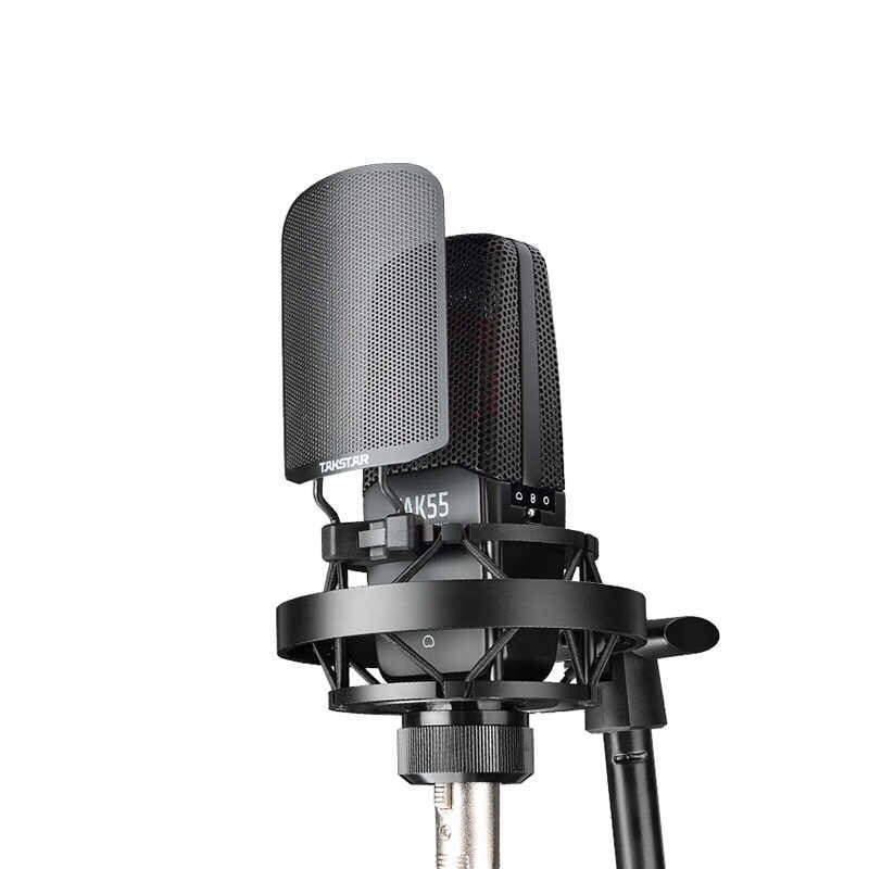 [SALE XẢ KHO] Micro thu âm cao cấp Takstar TAK 55- hát karaoke, livetream fb+ nguồn phanton 48v - dây xlr 3.5 - canon 2m