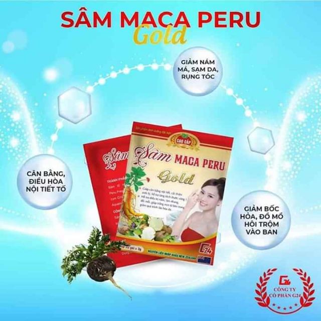 Sâm Maca Peru Gold [Freeship] cân bằng nội tiết nữ(Hàng chính hãng) Giá CTV