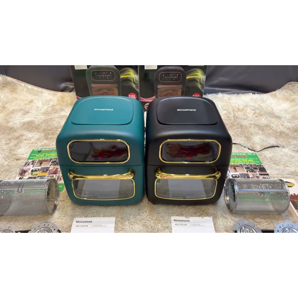 Nồi chiên không dầu Nineshield KB-7001M, Dung tích 10L