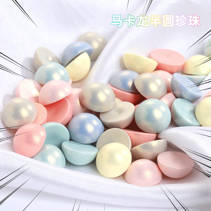 Set 2 Phụ Kiện Nút Đính Ngọc Trai Trang Trí Giày Thời Trang#Macarone Bán Ngọc Trai Tròn