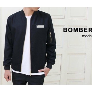 Áo khoác Bomber logo chữ M 5 sọc thời trang