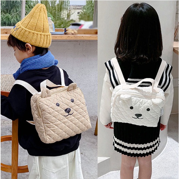Ba lô gấu trần bông style Korea cho bé