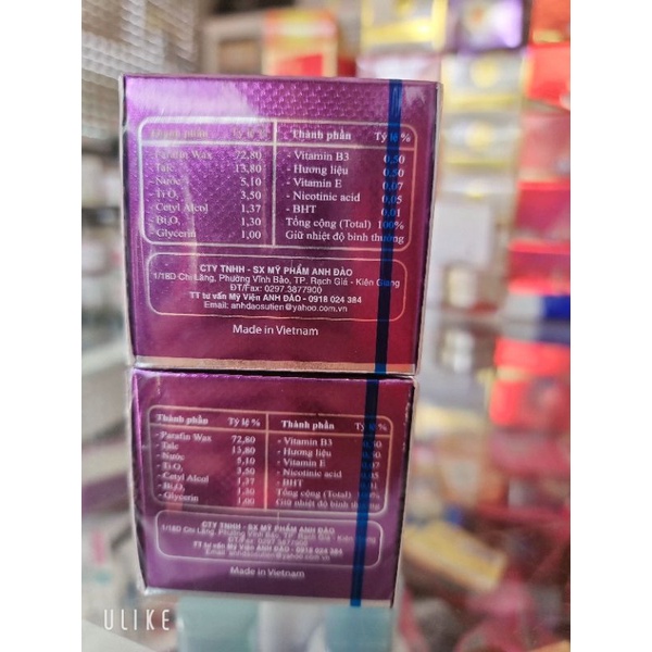 kem sứ tiên tím 10g giá bao bì 195k [chính hãng công ty]