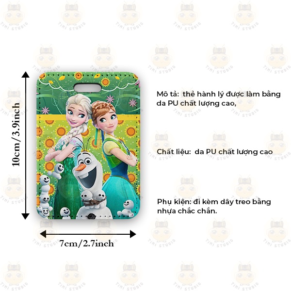 Thẻ Balo Cho Bé Hình Nữ Hoàng Băng Giá - Tỉ Mỉ Studio - Mã 1309LT