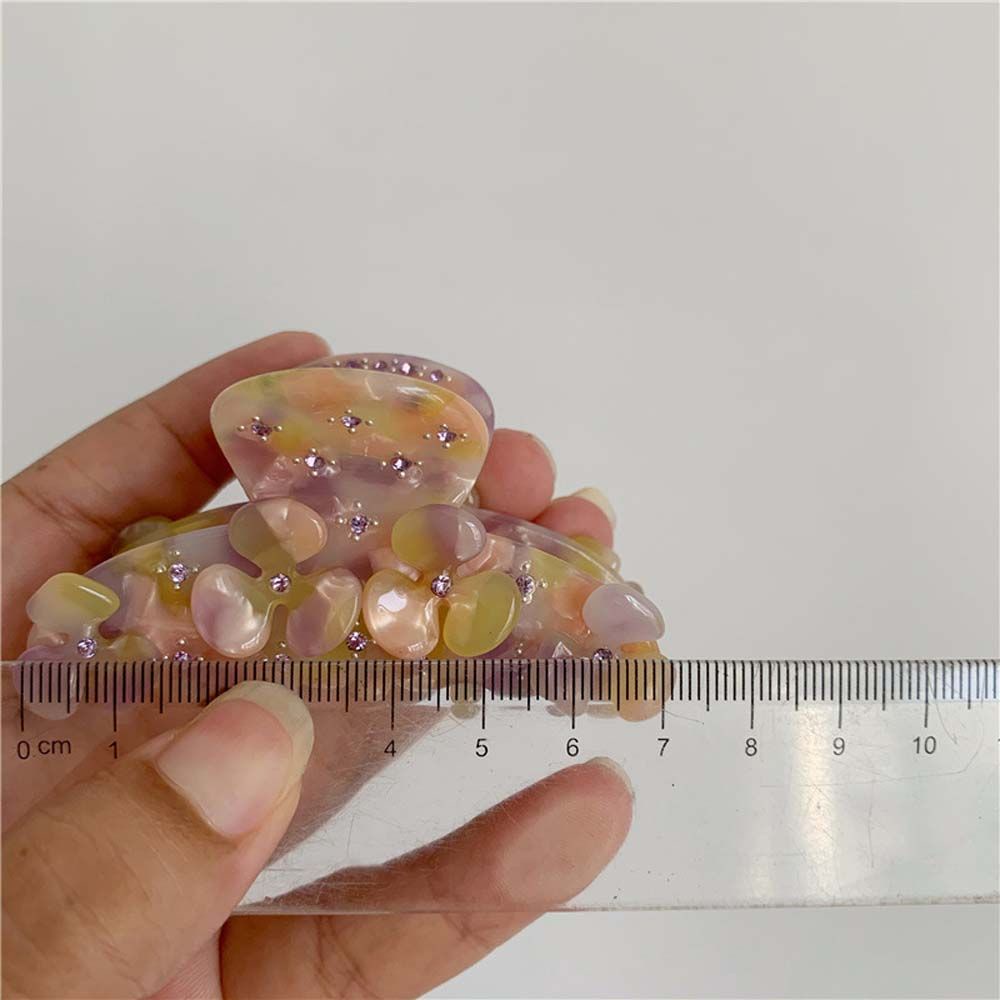 Kẹp Tóc Hình Hoa Đính Đá Nhiều Màu Sắc Phong Cách Hàn Quốc