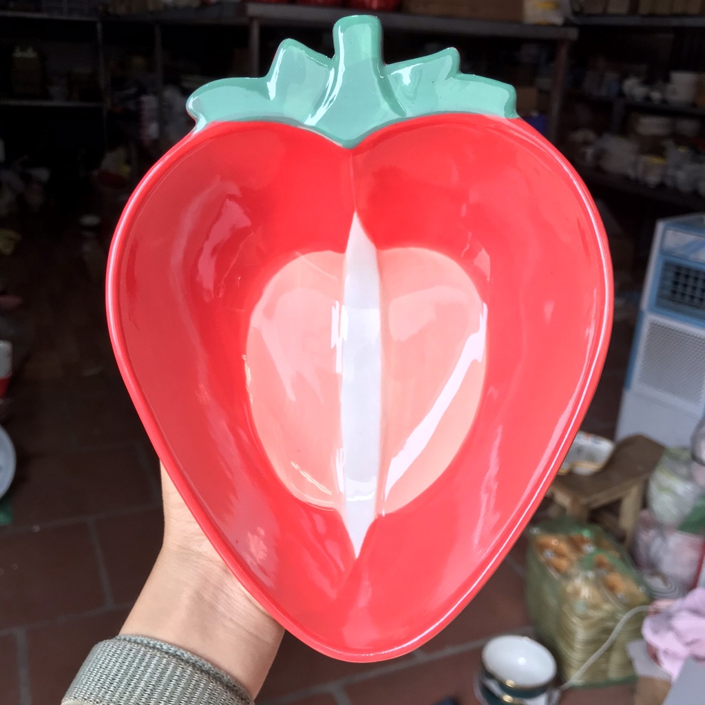 Bộ bát đĩa dâu tây đỏ 9 món cực sang chảnh 2