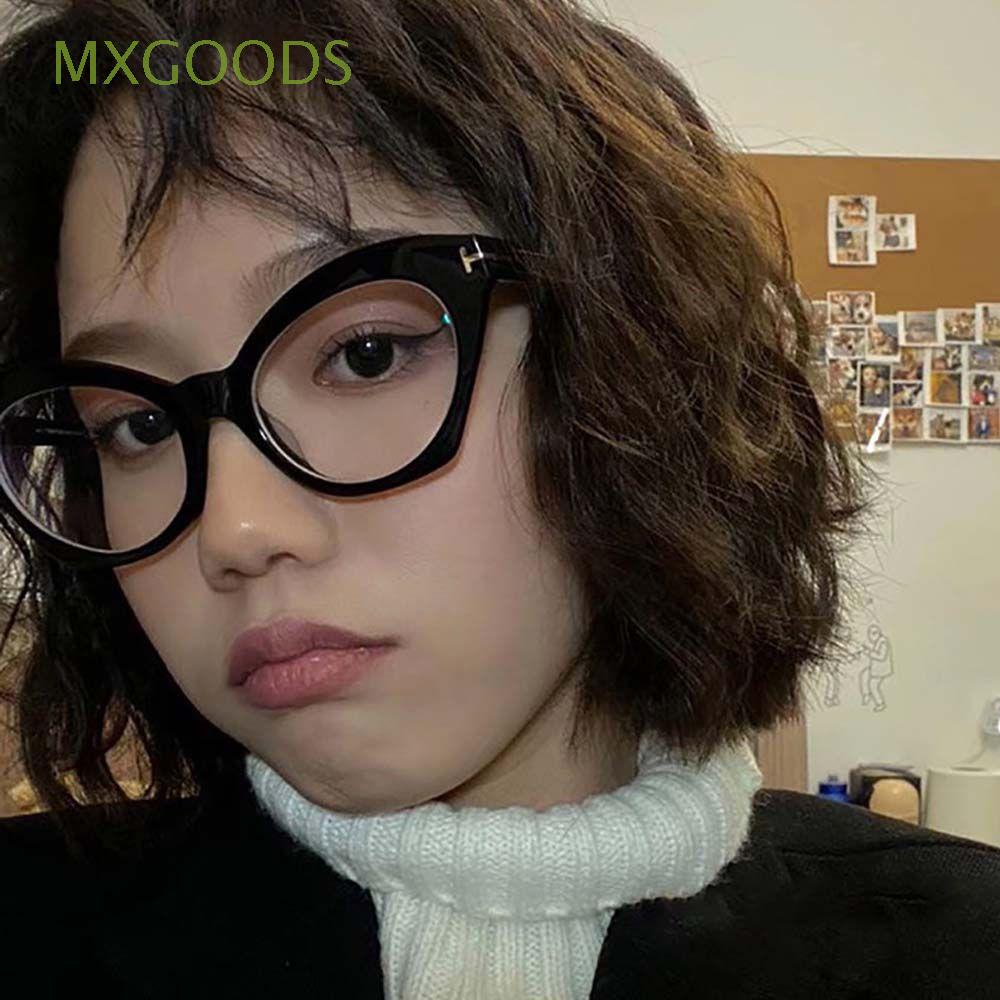Mắt kính hình mắt mèo MXGOODS chống tia sáng xanh phong cách Hàn Quốc retro cho nữ đọc sách/dùng máy tính