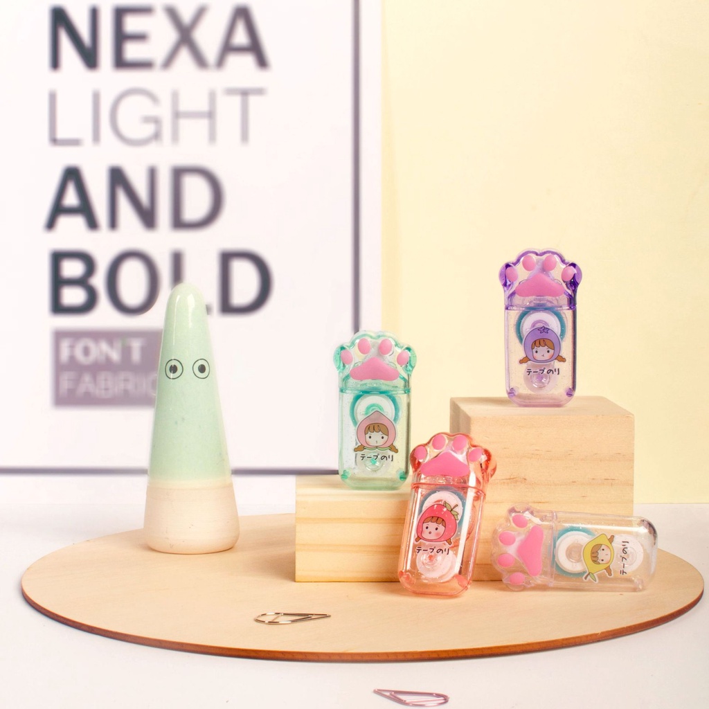 Cuộn Băng Keo Hai Mặt 5mm*5m Hình Chân Mèo Dễ Thương Trang Trí Sổ Tay/Nhật Ký Cho Học Sinh