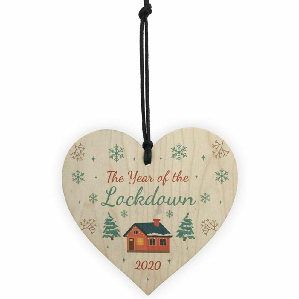 KUNHEV Phụ Kiện Treo Trang Trí Giáng Sinh Bằng Gỗ Hình Trái Tim DIY Mới