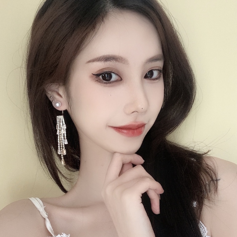 Bông Tai Tua Rua Dáng Dài Bằng Bạc 925 Đính Nơ Thời Trang Sang Trọng Cho Nữ