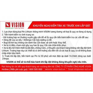PIN LITHIUM THÔNG MINH VISION VS5AC ( ắc quy xe máy)