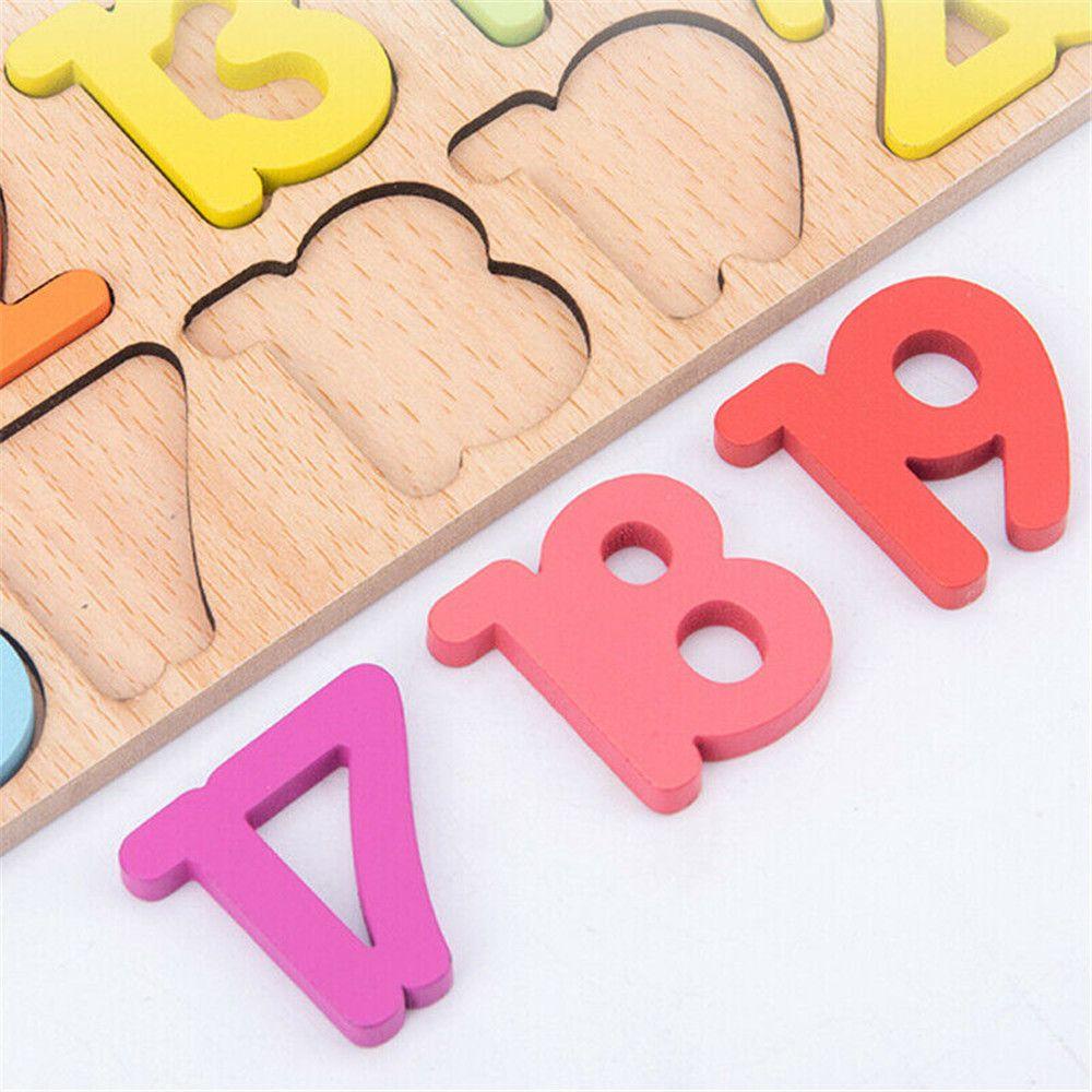 LUOL Đồ chơi trẻ em Xếp Hình Chữ Cái Và Số Bằng Gỗ Dành Cho Bé