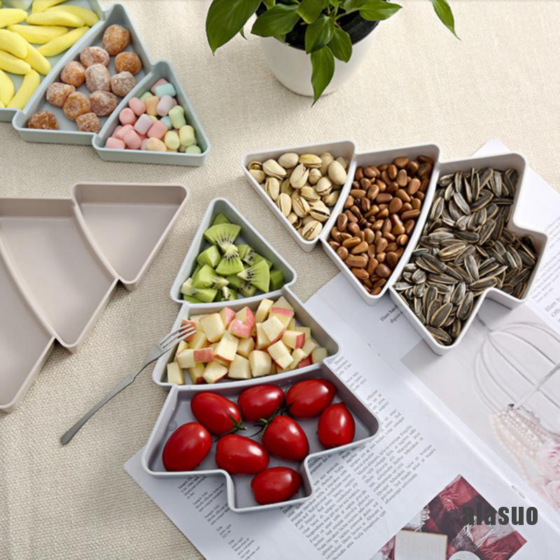 Đĩa Nhựa Đựng Thức Ăn Hình Giáng Sinh Sáng Tạo