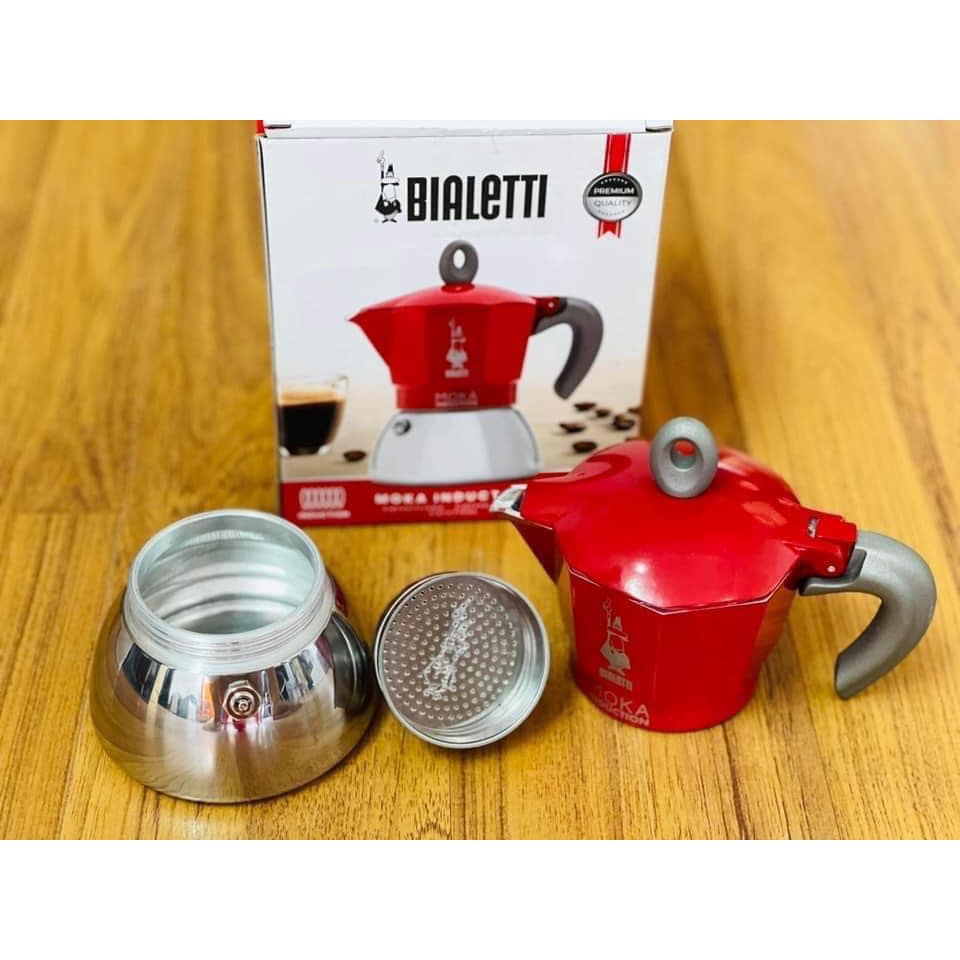 🇩🇪Ấm pha cà phê Bialetti Moka Express ITALY xinh đẹp dùng được bếp từ  - Made in Romania