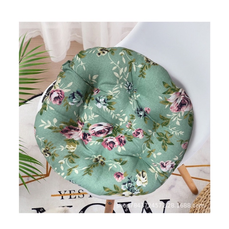 Đệm Ngồi Bệt Tròn Size 40 Cm, Họa Tiết Xinh Xắn Êm Mềm Đàn Hồi